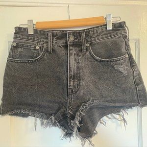 Madewell Relaxed Denim Shorts sz 25 raw hem 2" inseam